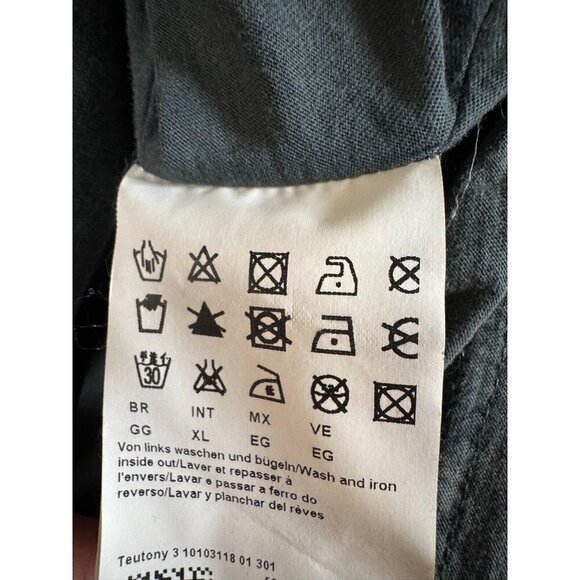 HUGO BOSS Green Sheer Lightweight Crew Neck Long Sleeve Graphic Tee Mens Size XL - Picture 6 of 7